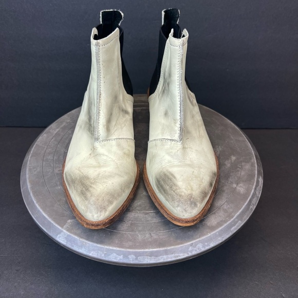 Free People Womens Ankle Boots Size EU 37 US 6.5 Bootie - DIRTY WHITE - Picture 2 of 10